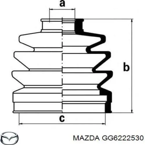 Comprar GG6222530 Mazda Semieje delantero izquierdo