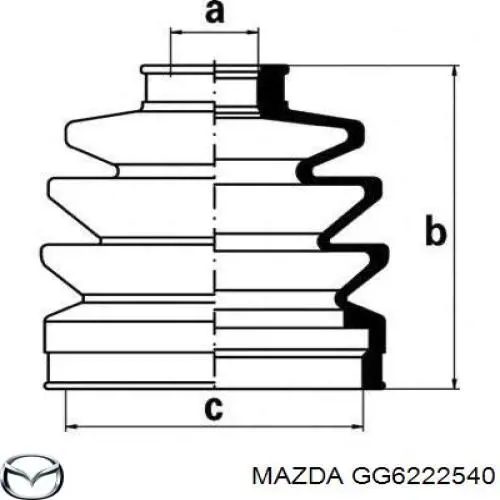 Comprar GG6222540 Mazda Fuelle de semieje delantero interior