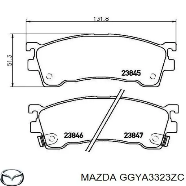 Pastillas freno delanteras Mazda GGYA3323ZC precio, desde 26,73 EUR