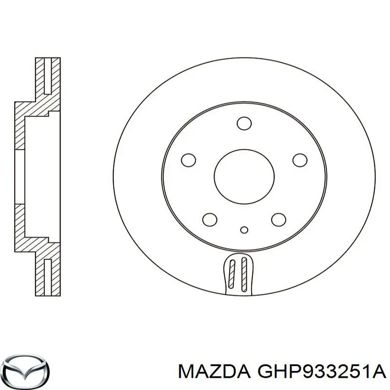 Comprar GHP933251A Mazda Freno de disco delantero
