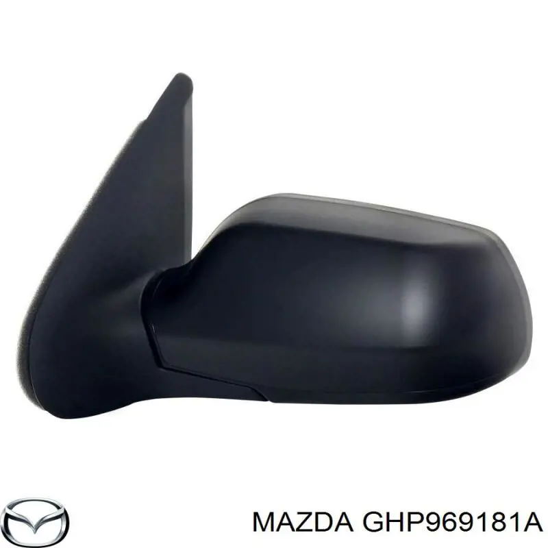 Espejo de retrovisor izquierdo GHP969181A Mazda