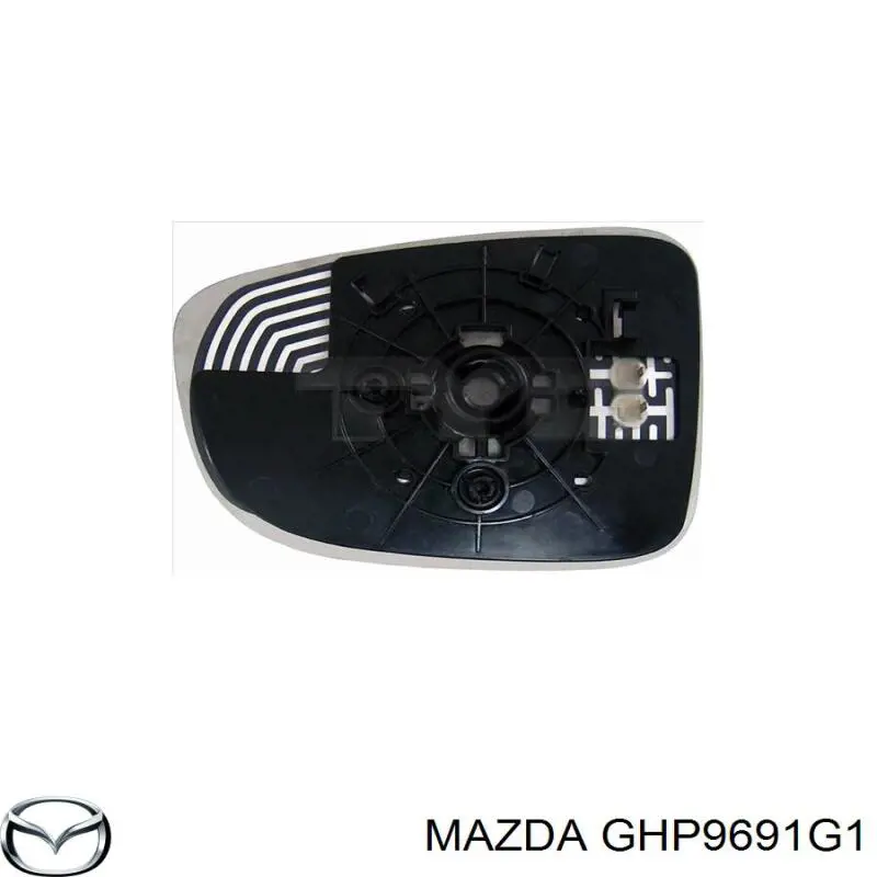 GHP9691G1 Mazda cristal de espejo retrovisor exterior derecho