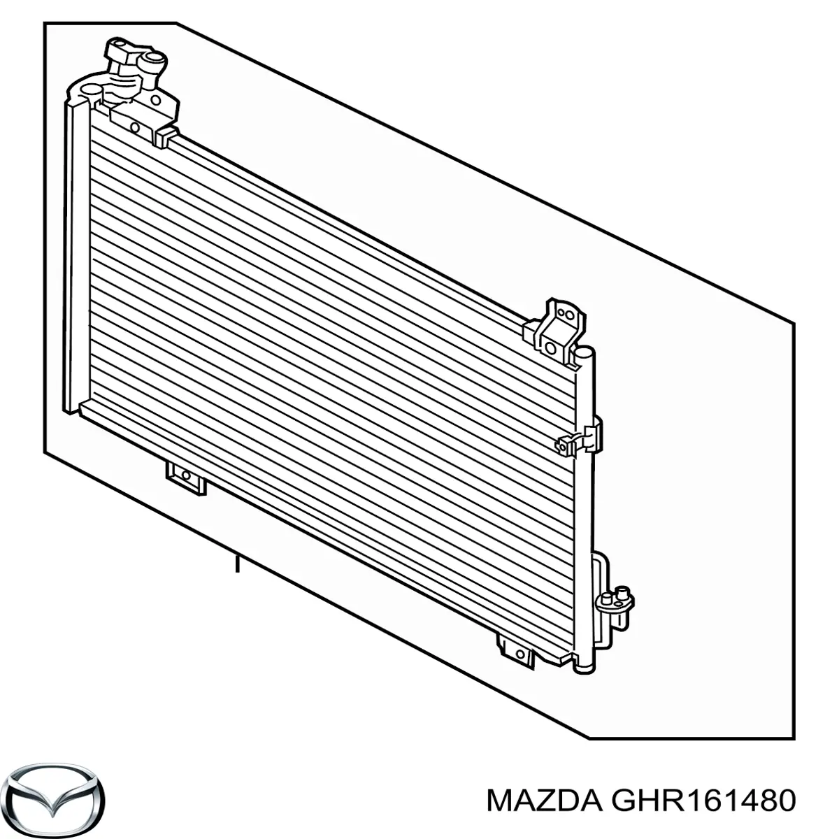 GHR161480 Mazda condensador aire acondicionado