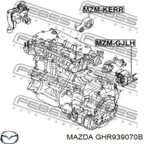 GHR939070B Mazda soporte motor izquierdo