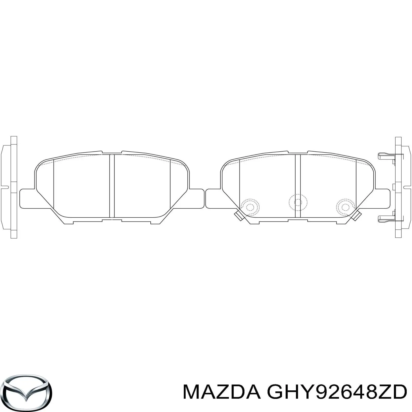GHY92648ZD Mazda Pastillas freno traseras