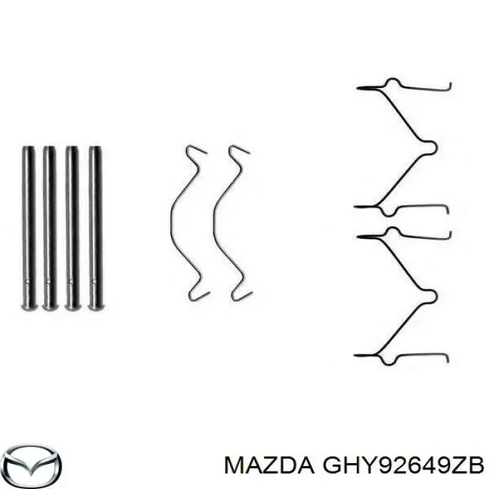 GHY92649ZB Mazda conjunto de muelles almohadilla discos traseros