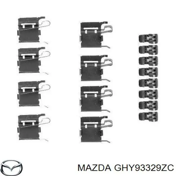 GHY93329ZC Mazda conjunto de muelles almohadilla discos delanteros