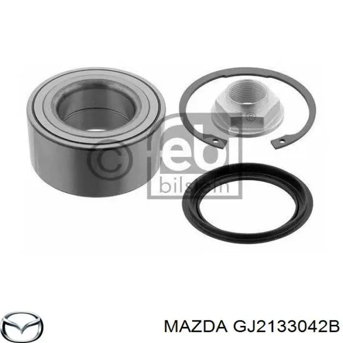 Comprar GJ2133042B Mazda Tuerca del cubo de la rueda delantera