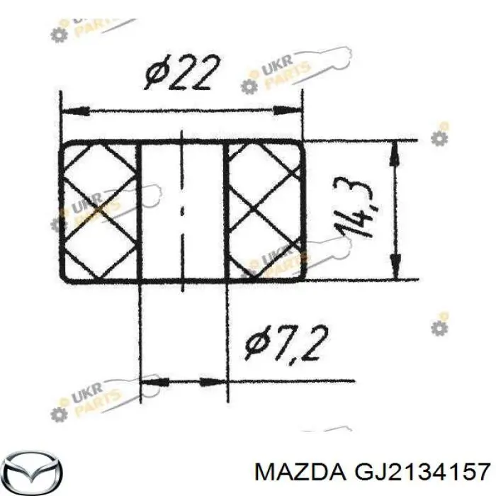 Soporte de barra estabilizadora delantera Mazda 626 3 GD