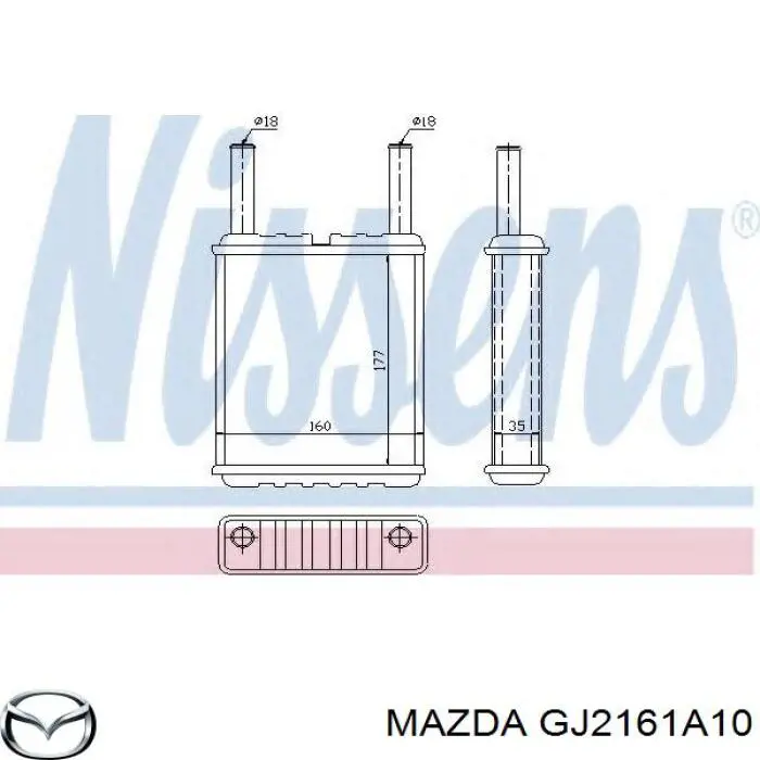 Radiador calefacción GJ2161A10 Mazda