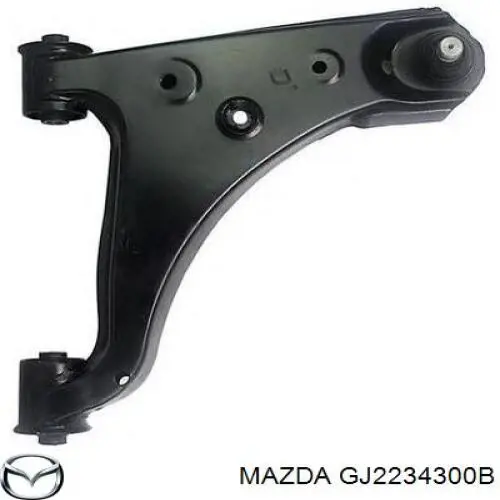 Brazo inferior derecho de la suspensión delantera GJ2234300B Mazda