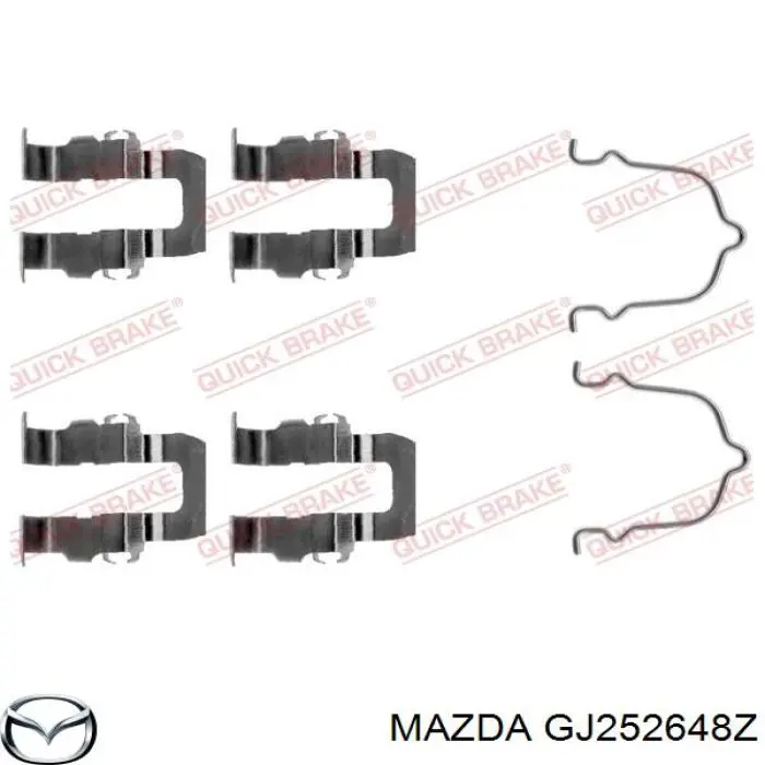 GJ252648Z Mazda pastillas de freno traseras