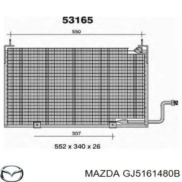 GJ5161480B Mazda condensador aire acondicionado