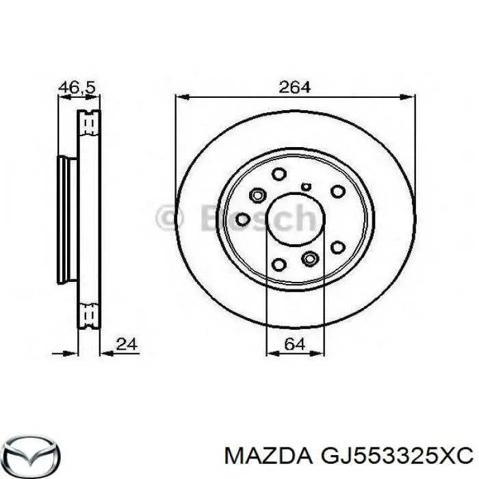Frenos delanteros Mazda GJ553325XC precio, desde 41,64 EUR