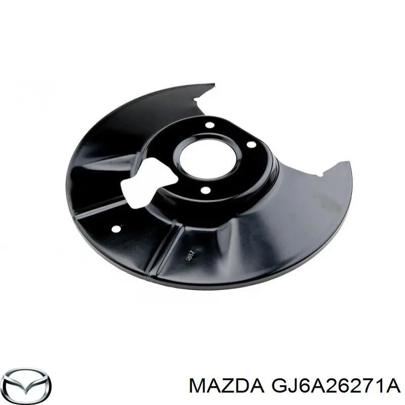 GJ6A26271 Mazda chapa protectora contra salpicaduras, disco de freno trasero izquierdo