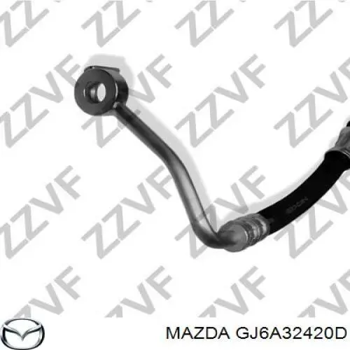 GJ6A32420D Mazda manguera de alta presion de direccion, hidráulica