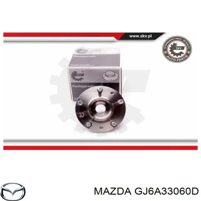 GJ6A33060D Mazda cubo de rueda delantero