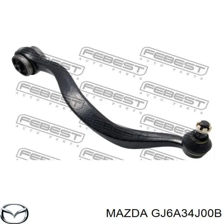 GJ6A34J00B Mazda barra oscilante, suspensión de ruedas delantera, inferior derecha