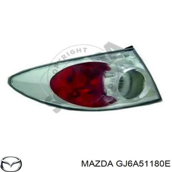 GJ6A51180E Mazda piloto trasero exterior izquierdo