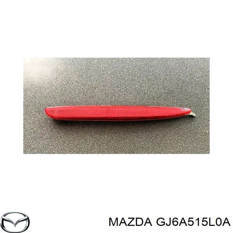 GJ6A515L0A Mazda reflector, parachoques trasero, derecho