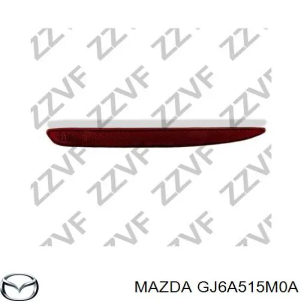Reflector trasero izquierdo del parachoques Mazda GJ6A515M0A precio, desde 9,77 EUR