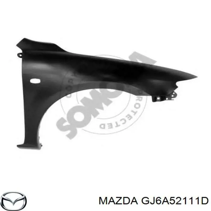 Guardabarros delanteros derecho Mazda GJ6A52111D precio, desde 65,70 EUR