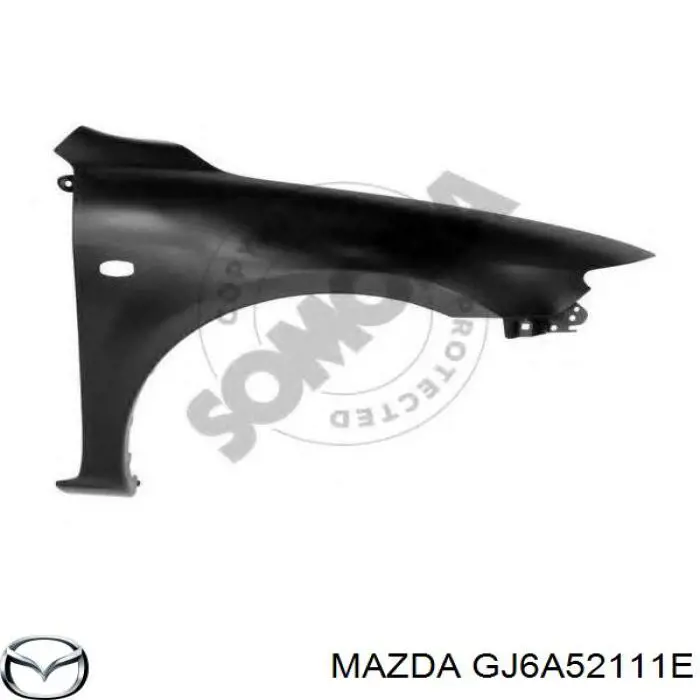 GJ6A52111E Mazda guardabarros delantero derecho