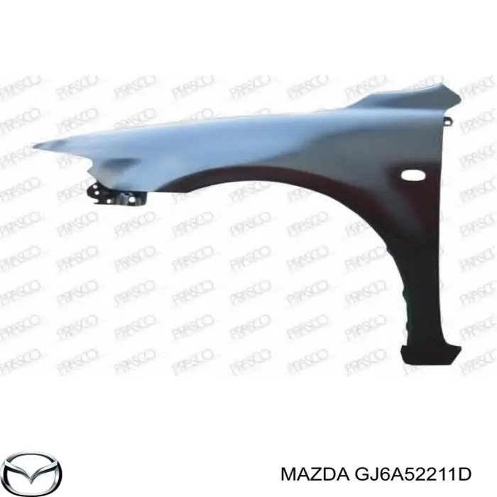 Guardabarros delantero izquierdo para Mazda 6 (GG)