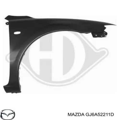 Aleta delantera izquierda Mazda GJ6A52211D precio, desde 71,28 EUR