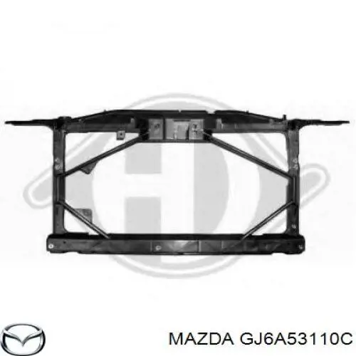 GJ6A53110C Mazda soporte de radiador completo