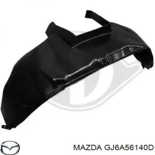 Guardabarros interior, aleta delantera, izquierdo para Mazda 6 (GG)