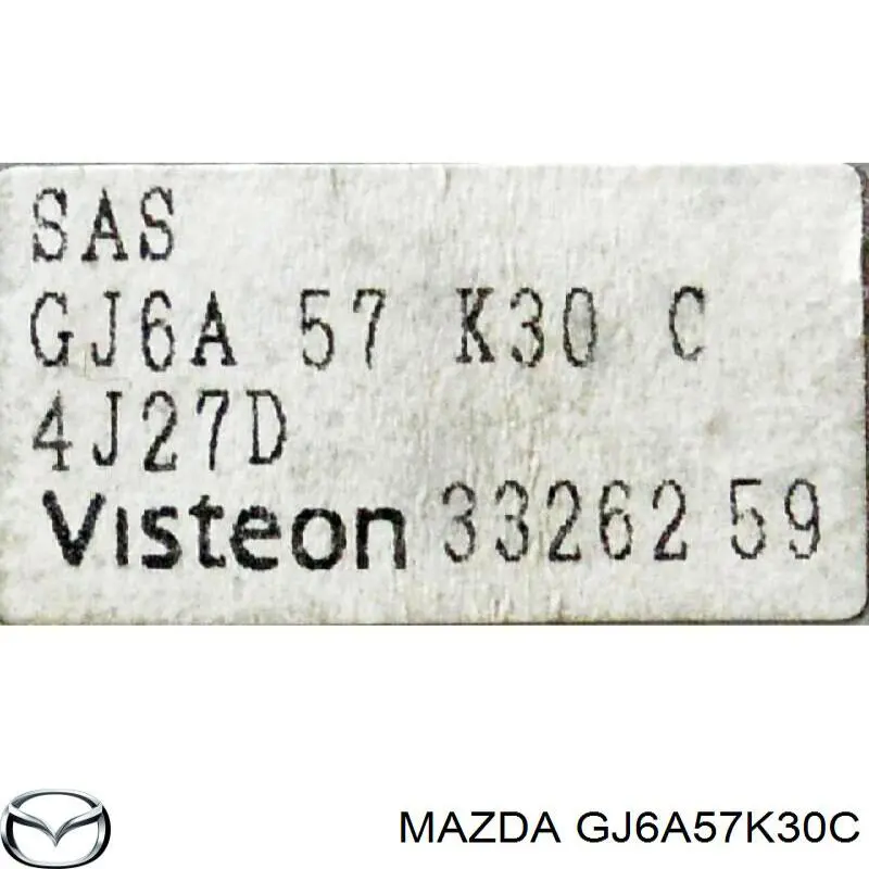 GJ6A57K30C Mazda Módulo de control de airbag