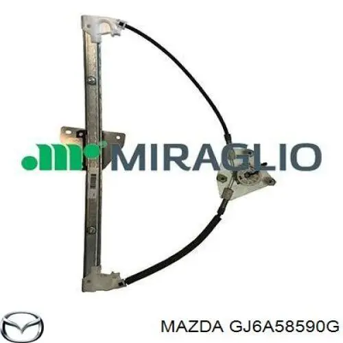 GJ6A58590G Mazda mecanismo de elevalunas, puerta delantera derecha