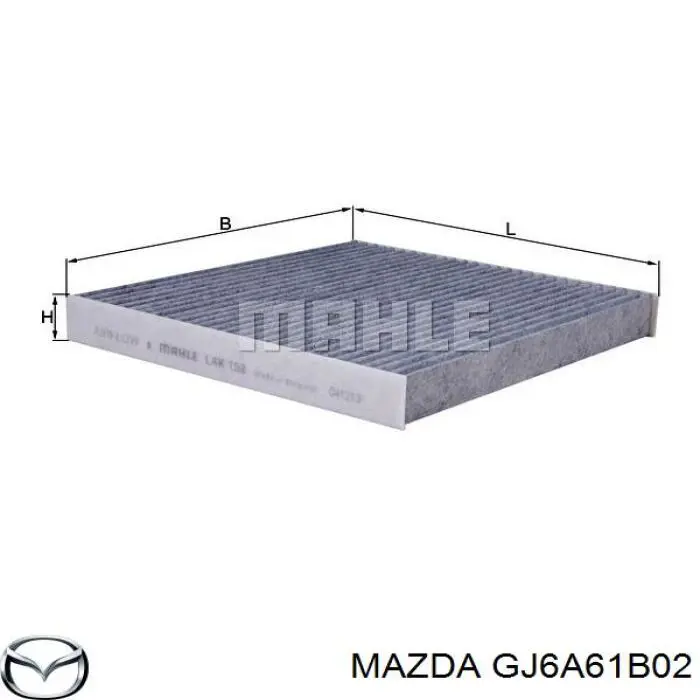 GJ6A61B02 Mazda caja del filtro de aire