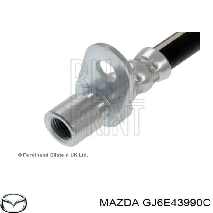 GJ6E43990C Mazda tubo flexible de frenos delantero izquierdo