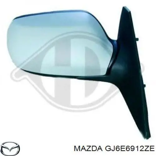GJ6E6912ZE Mazda espejo retrovisor derecho