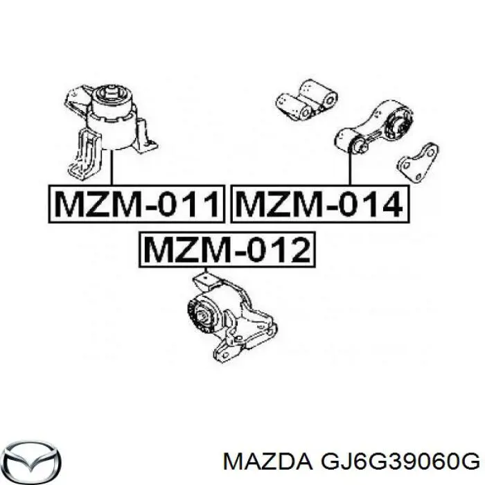 Soporte de motor derecho Mazda GJ6G39060G precio, desde 45,13 EUR