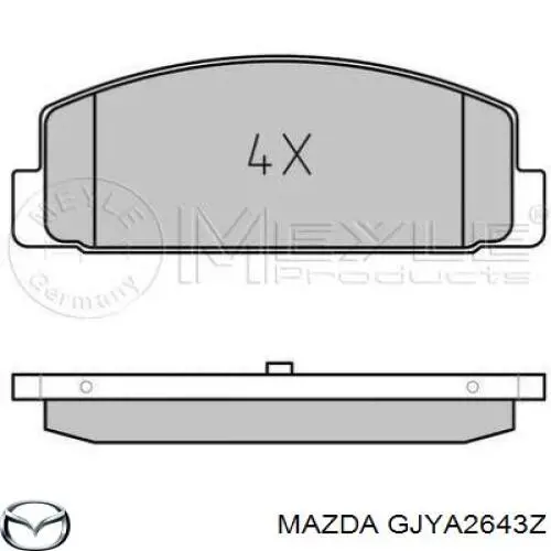Pastillas de freno traseras GJYA2643Z Mazda