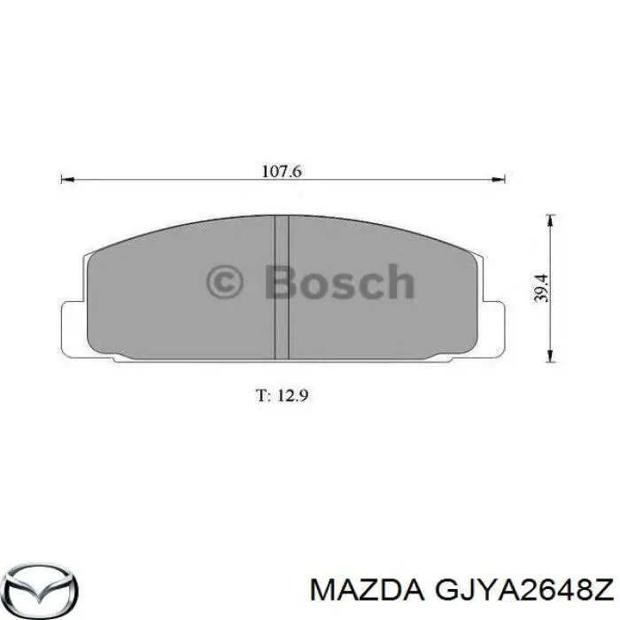 Comprar GJYA2648Z Mazda Pastillas de freno traseras