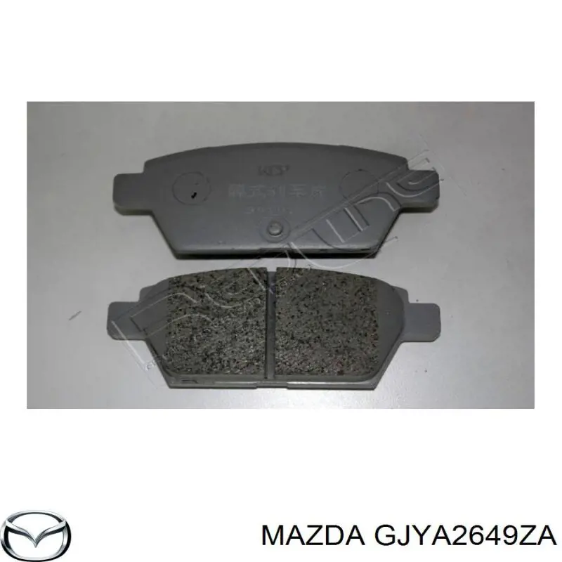 GJYA2649ZA Mazda lamina antiruido pastilla de freno trasera