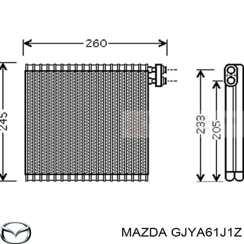 GJYA61J1ZA Mazda evaporador, aire acondicionado