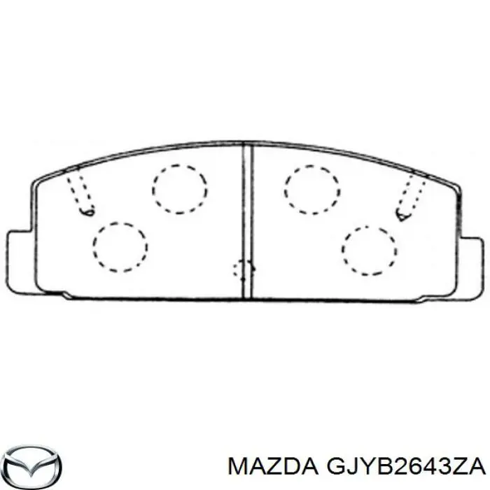 Pastillas traseras de freno Mazda GJYB2643ZA precio, desde 20,22 EUR