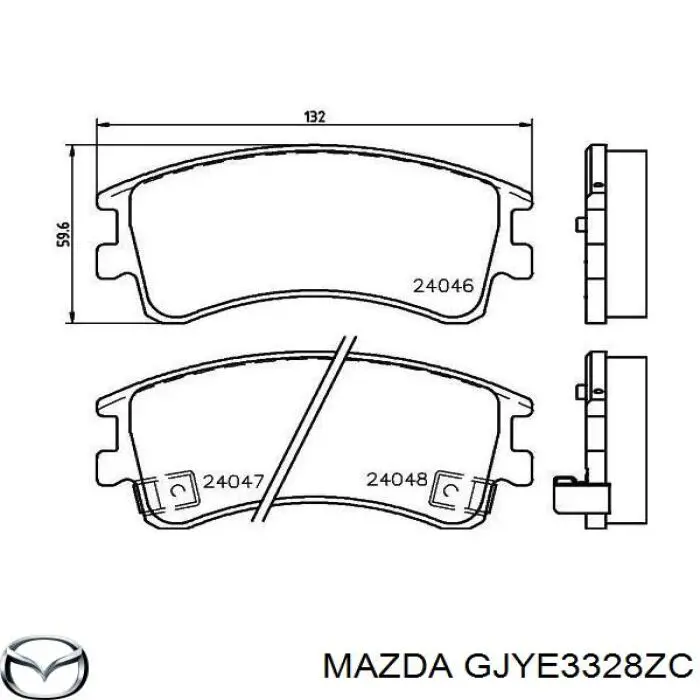 GJYE3328ZC Mazda pastillas de freno delanteras