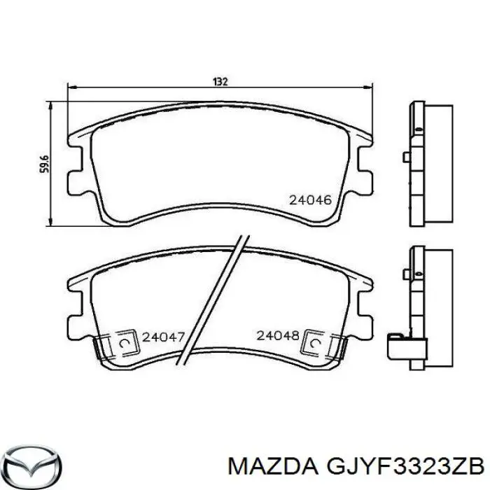 GJYF3323ZB Mazda pastillas de freno delanteras