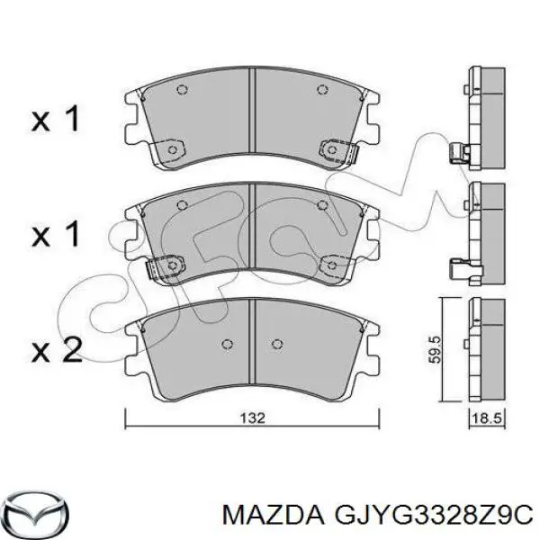 Pastillas freno delanteras Mazda GJYG3328Z9C precio, desde 25,12 EUR