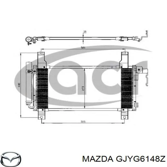  Condensador aire acondicionado Mazda 6 