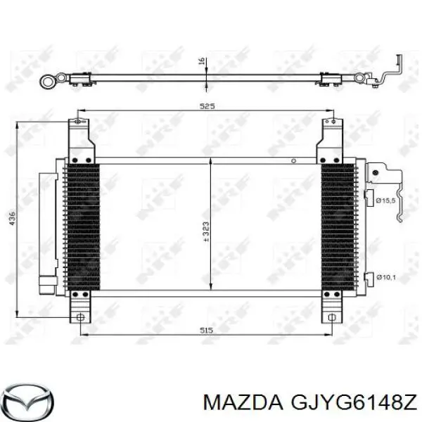 Radiador de aire acondicionado para Mazda 6 MPS GG