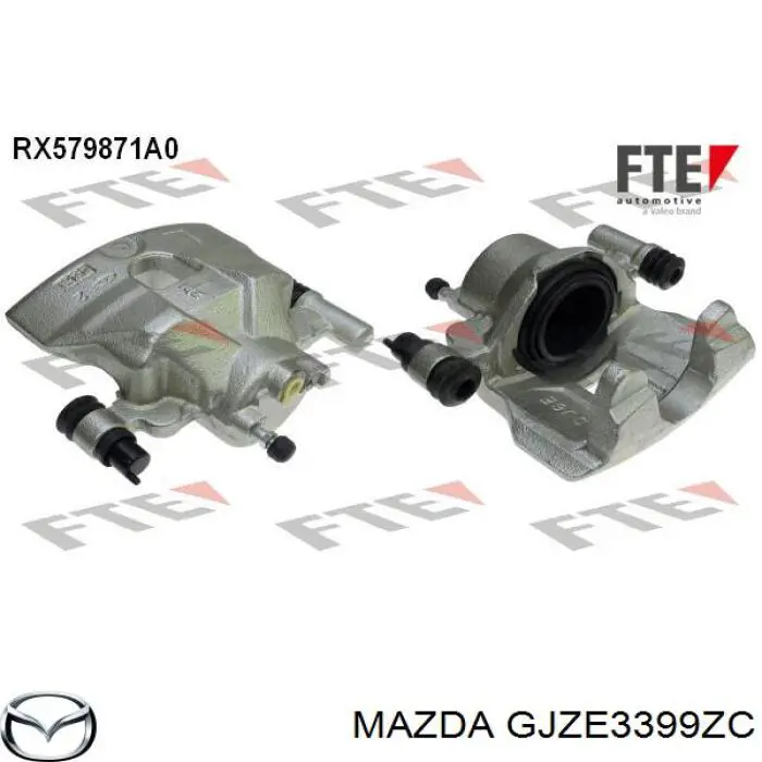 GJZE3399ZC Mazda pinza de freno delantera izquierda