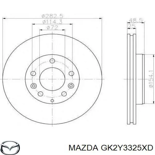 Freno de disco delantero Mazda 6 GY