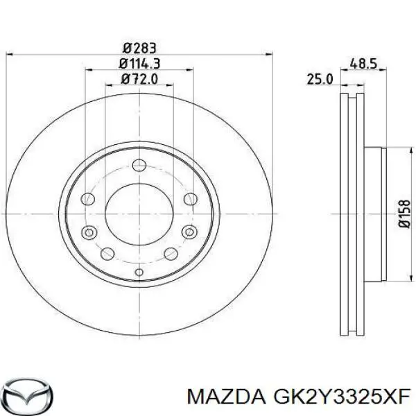 Freno de disco delantero Mazda 6 GY